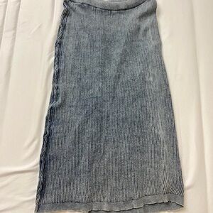 Diesel gray blue ribbed skirt